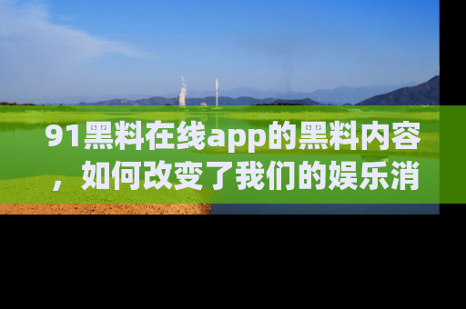 91黑料在线app的黑料内容，如何改变了我们的娱乐消费习惯？