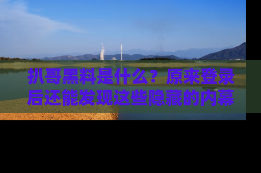 扒哥黑料是什么？原来登录后还能发现这些隐藏的内幕！
