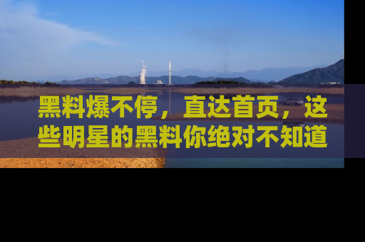 黑料爆不停，直达首页，这些明星的黑料你绝对不知道！